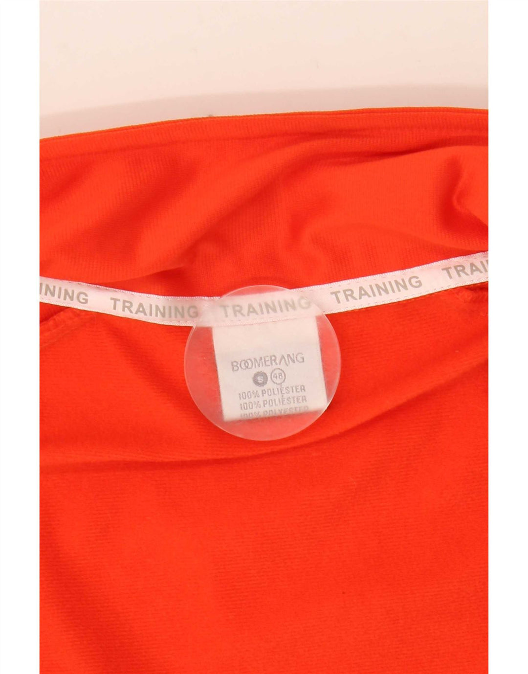 Vintage Mens Tracksuit Top Jacket IT 48 Medium Orange Colourblock Polyester