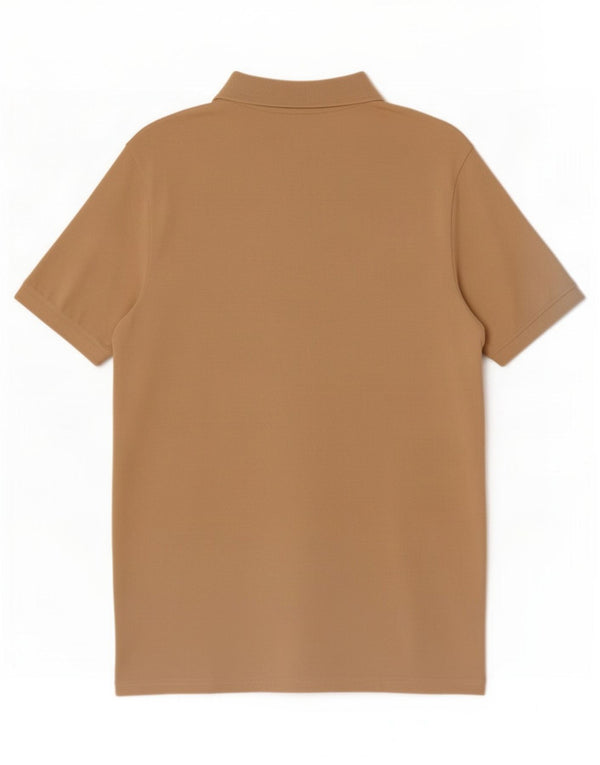 Lyle & Scott Mens Polo Shirt Medium Beige Cotton