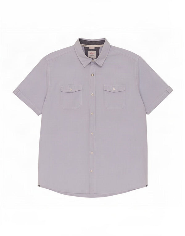 S.Oliver Mens Short Sleeve Shirt XL Blue Gingham Cotton
