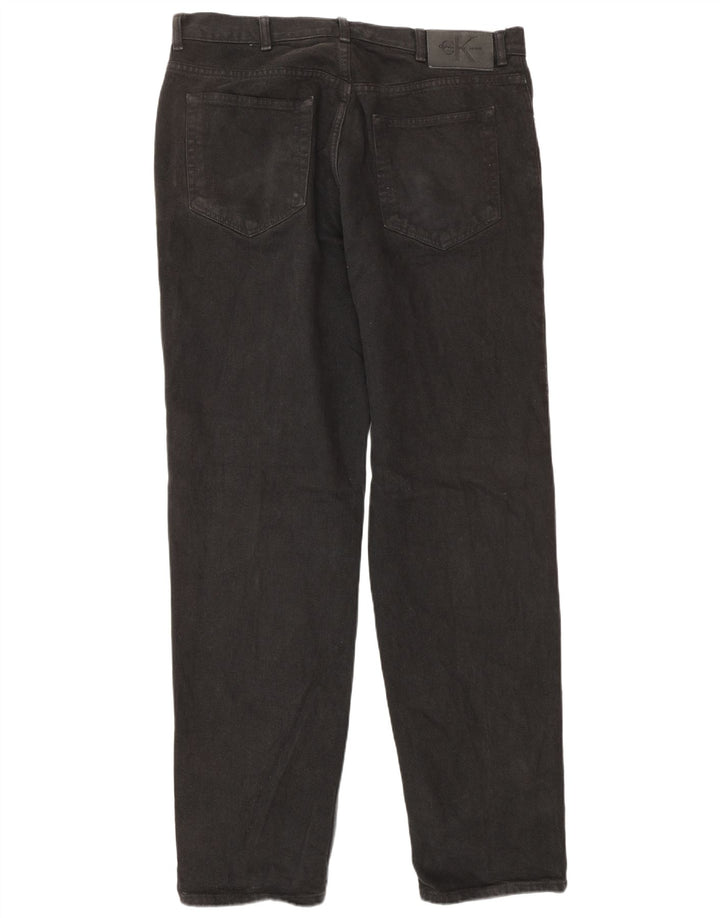 CALVIN KLEIN Womens Tapered Jeans W36 L34 Black Cotton