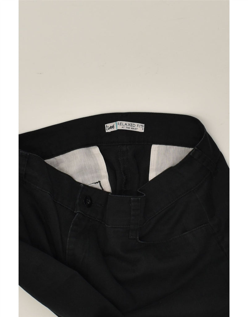 LEE Womens Long Tapered Casual Trousers US 16 2XL W36 L33  Black Cotton | Vintage Lee | Thrift | Second-Hand Lee | Used Clothing | Messina Hembry 