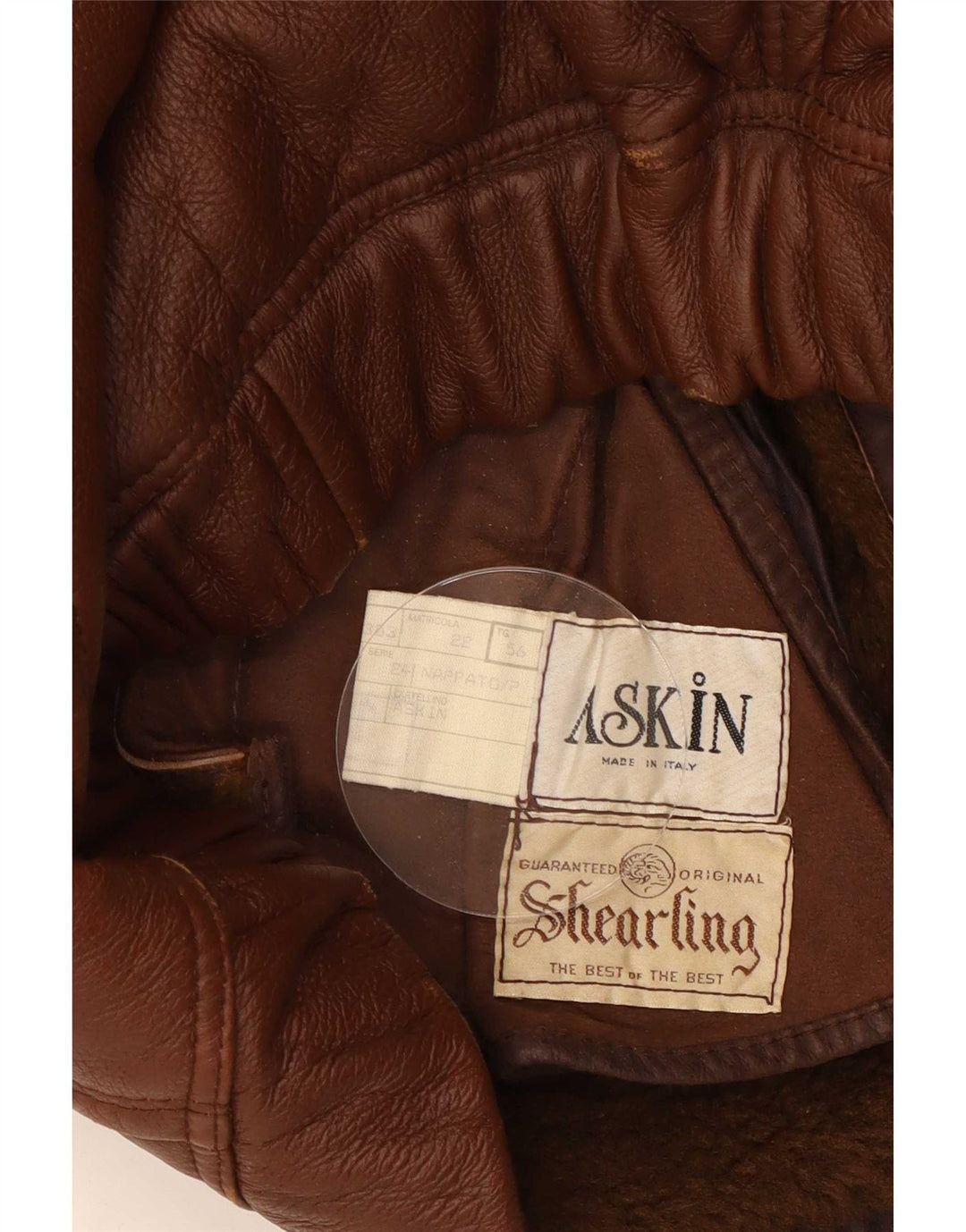 Vintage Mens Shearling Jacket IT 56 3XL Brown