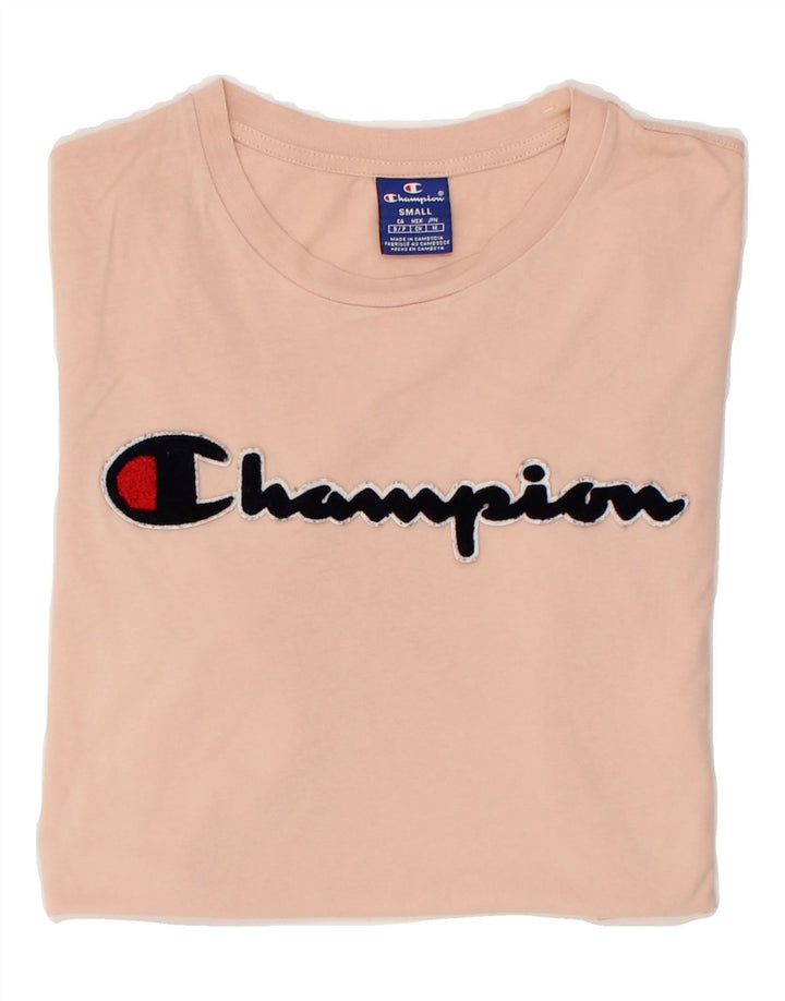 CHAMPION Mens Graphic T-Shirt Top Small Pink Cotton Vintage Champion and Second-Hand Champion from Messina Hembry 