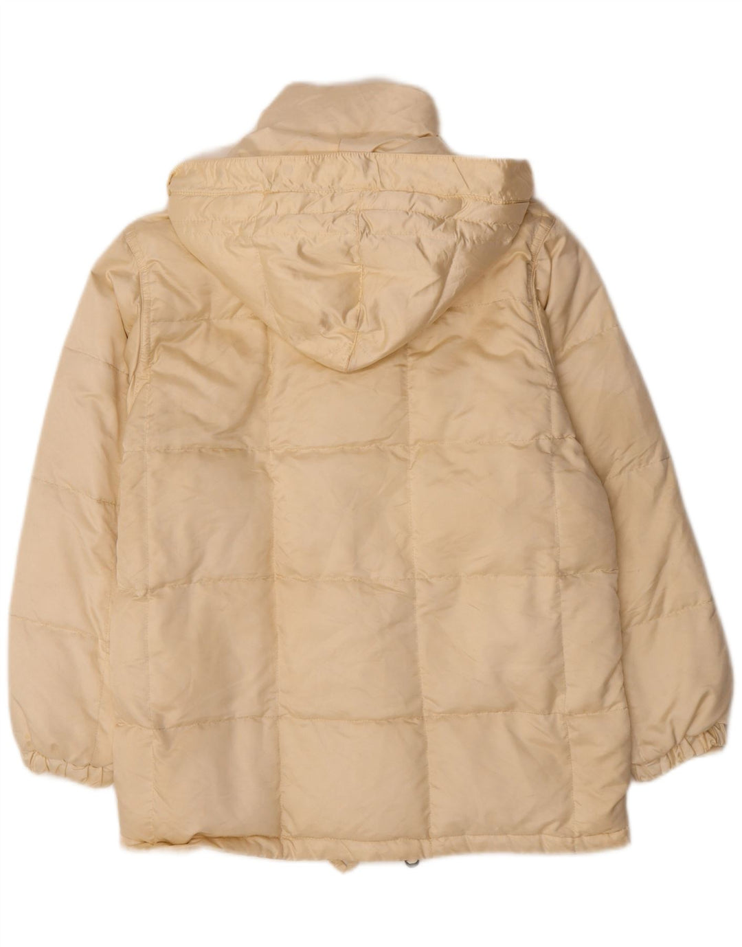 BELFE & BELFE Womens Hooded Padded Jacket IT 42 Medium Beige Polyamide Vintage Belfe & Belfe and Second-Hand Belfe & Belfe from Messina Hembry 
