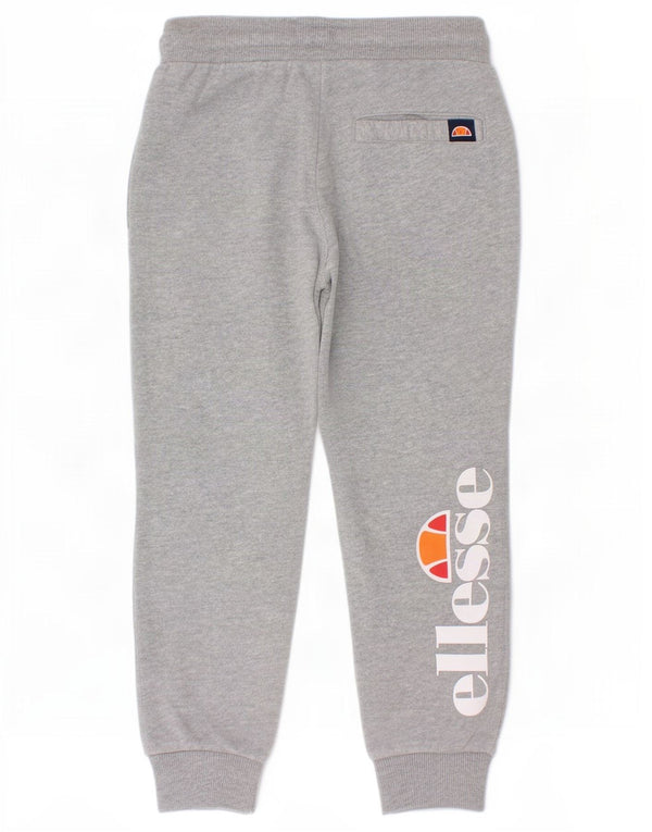 Ellesse Boys Graphic Tracksuit Trousers Joggers 5-6 Years Grey Cotton