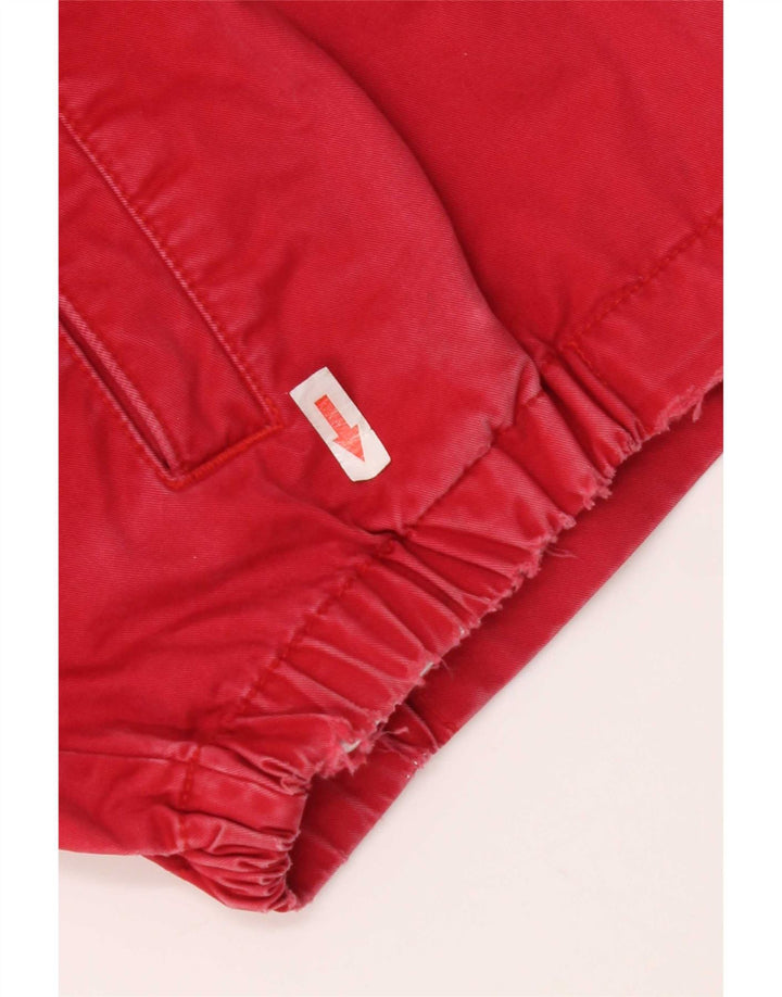 Gant Mens Bomber Jacket UK 44 2XL Red Cotton