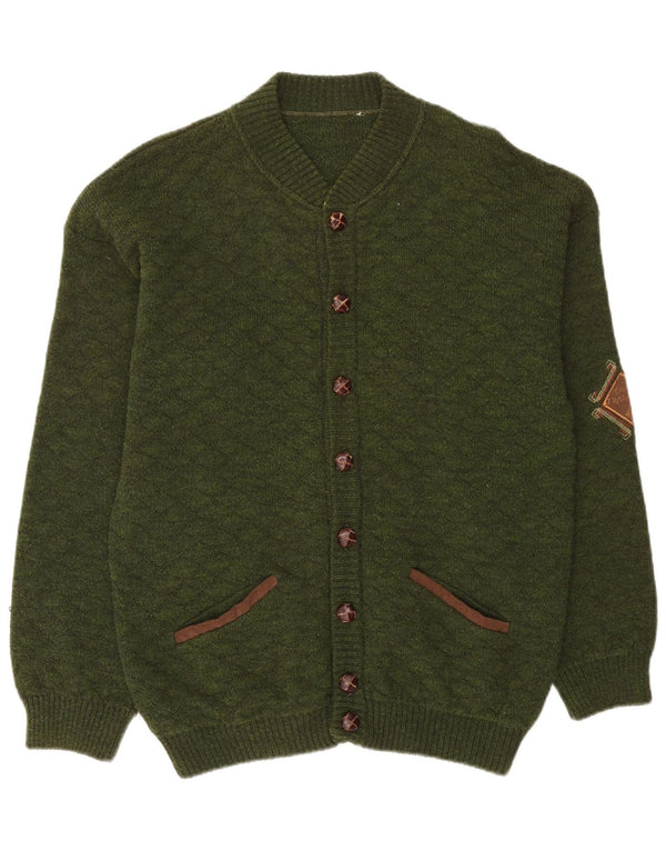 Vintage Mens Cardigan Sweater 2XL Khaki