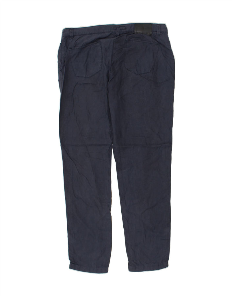 TRUSSARDI Mens Slim Chino Trousers W32 L30  Navy Blue Cotton | Vintage Trussardi | Thrift | Second-Hand Trussardi | Used Clothing | Messina Hembry 