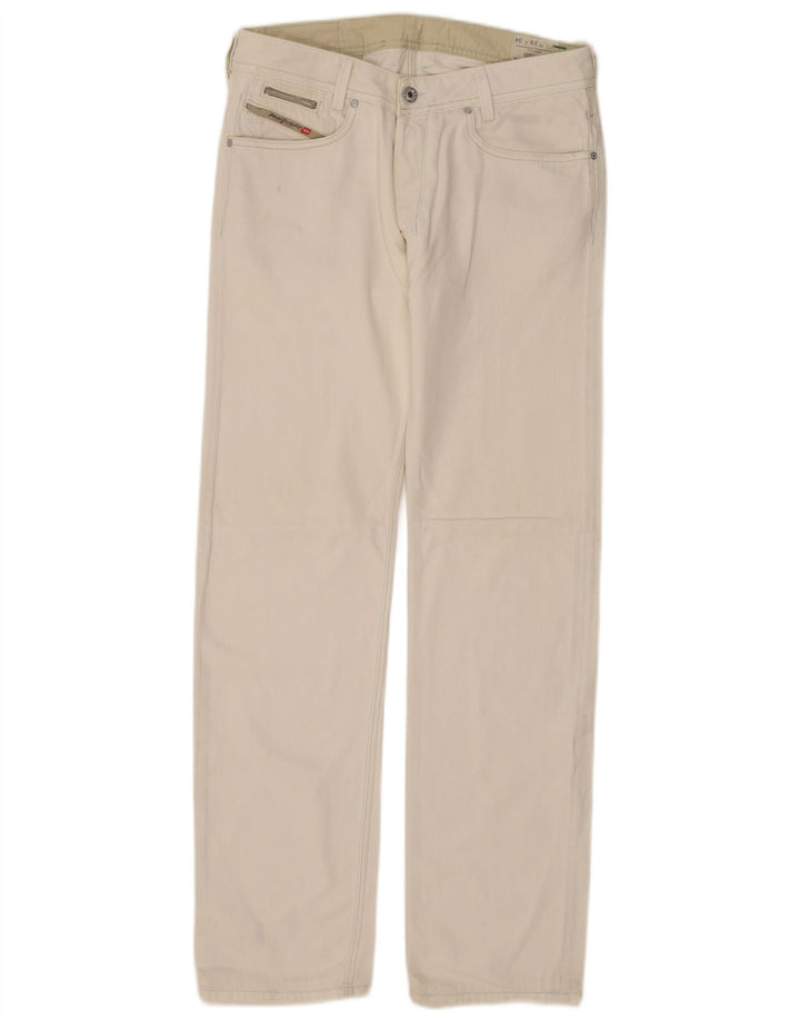 Diesel Mens Onijo Straight Jeans W29 L34 White Cotton