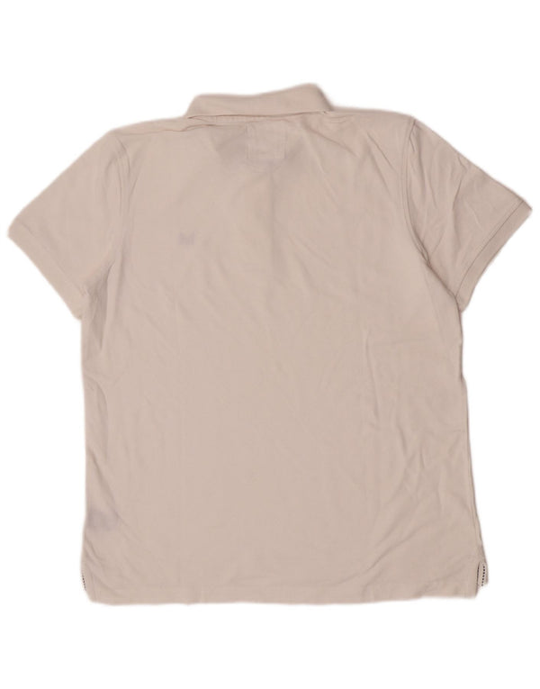 Crew Clothing Mens Polo Shirt Large White Cotton