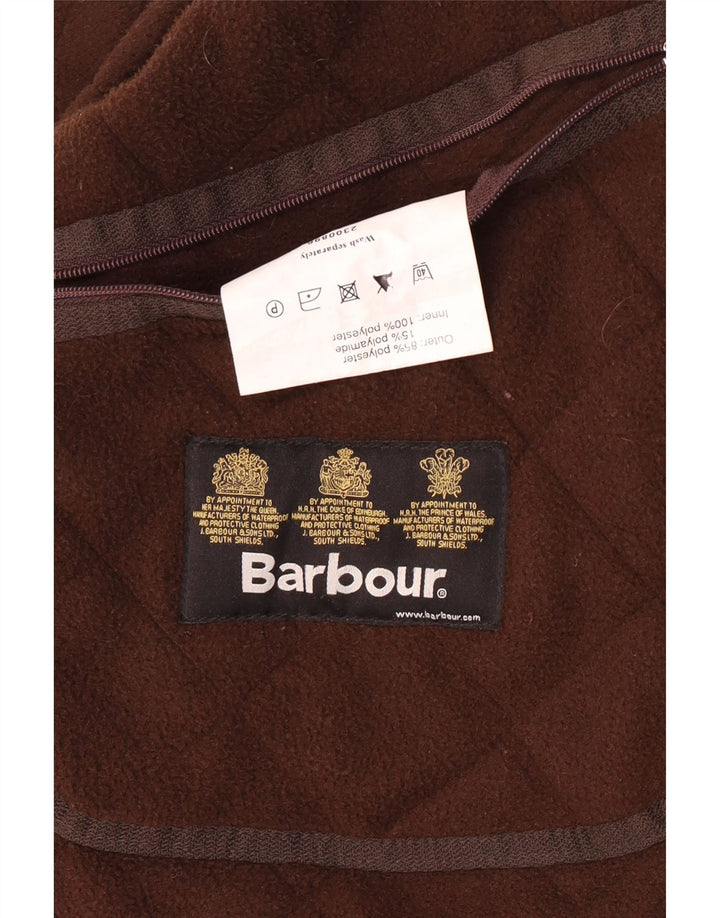Barbour Mens Quilted Jacket UK 44 2XL Brown Polyester