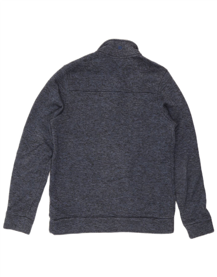 Mountain Warehouse Mens Zip Neck Sweatshirt Jumper Small Navy Blue Flecked