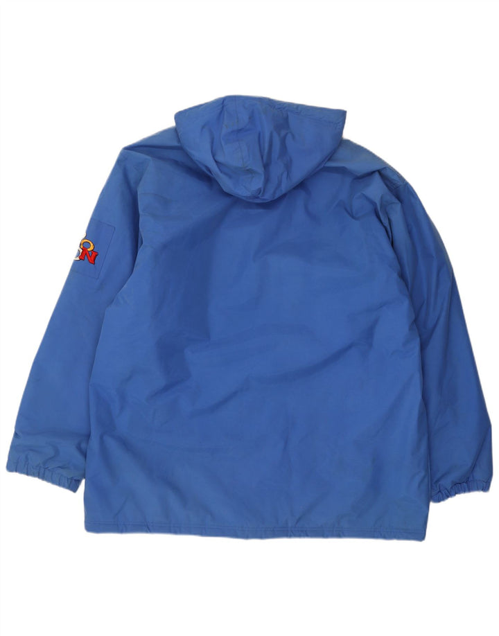 Reebok Mens Hooded Loose Fit Windbreaker Jacket UK 38 Medium Blue Polyamide