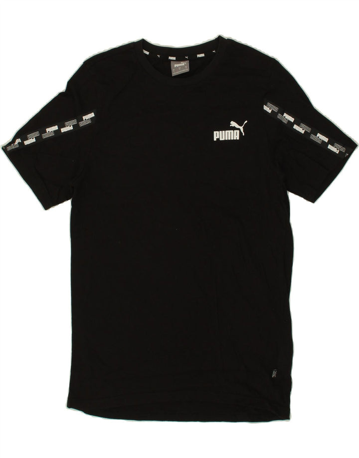PUMA Mens Graphic T-Shirt Top Small Black Cotton Vintage Puma and Second-Hand Puma from Messina Hembry 