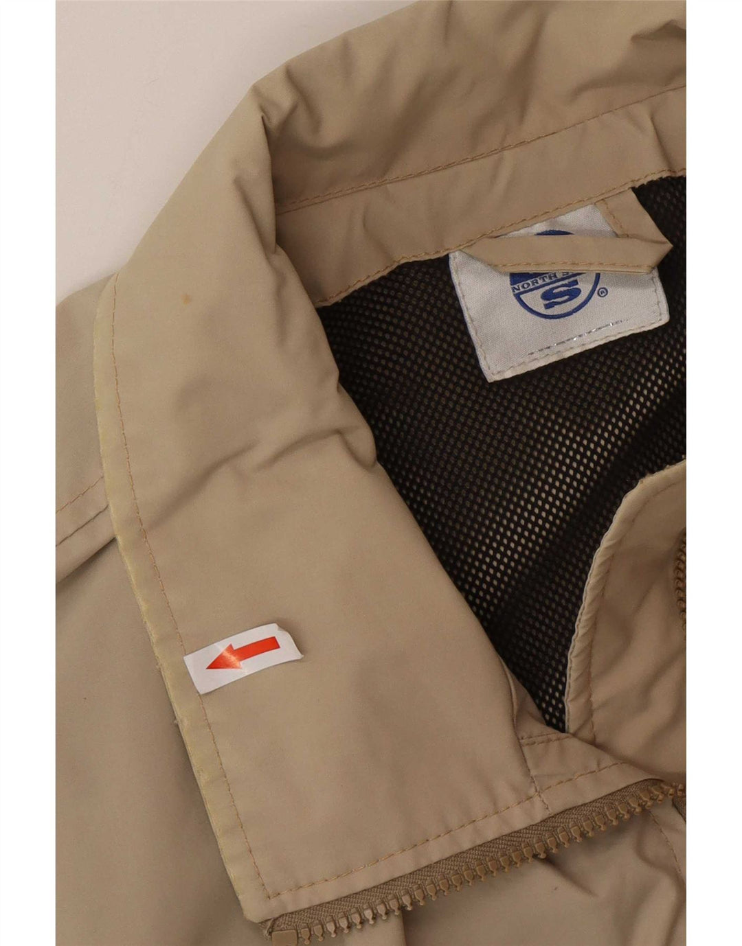 North Sails Mens Bomber Jacket UK 40 Large Beige Polyamide