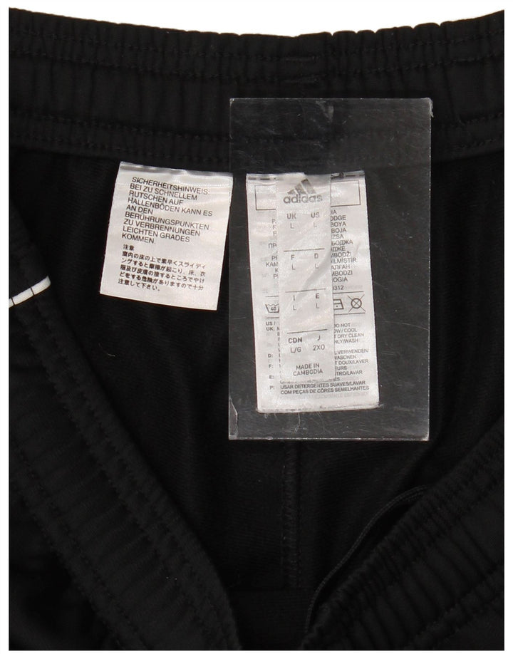 ADIDAS Mens Tracksuit Trousers Joggers Large  Black Polyester