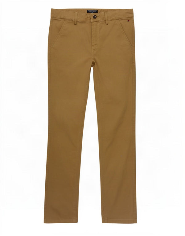 Tommy Hilfiger Boys Slim Chino Trousers 13-14 Years W28 L28 Beige Cotton