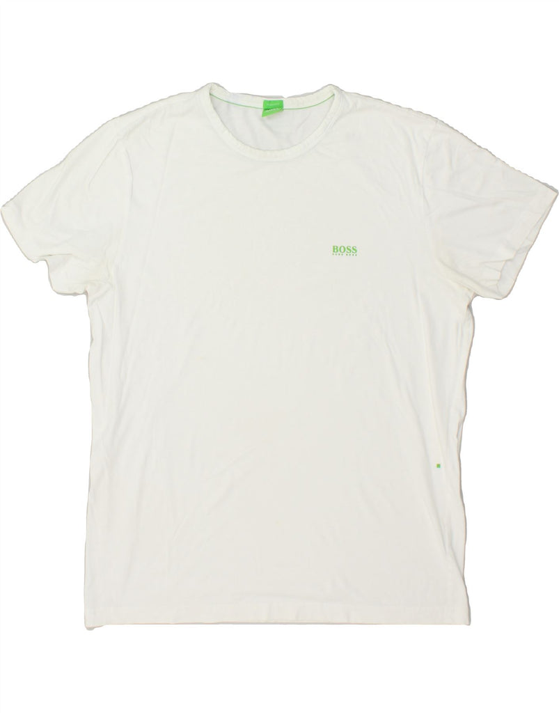 HUGO BOSS Womens T-Shirt Top UK 18 XL White | Vintage Hugo Boss | Thrift | Second-Hand Hugo Boss | Used Clothing | Messina Hembry 