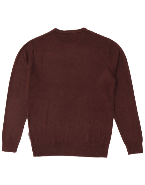 French Connection Mens Regular Fit Crew Neck Jumper Sweater Medium Maroon