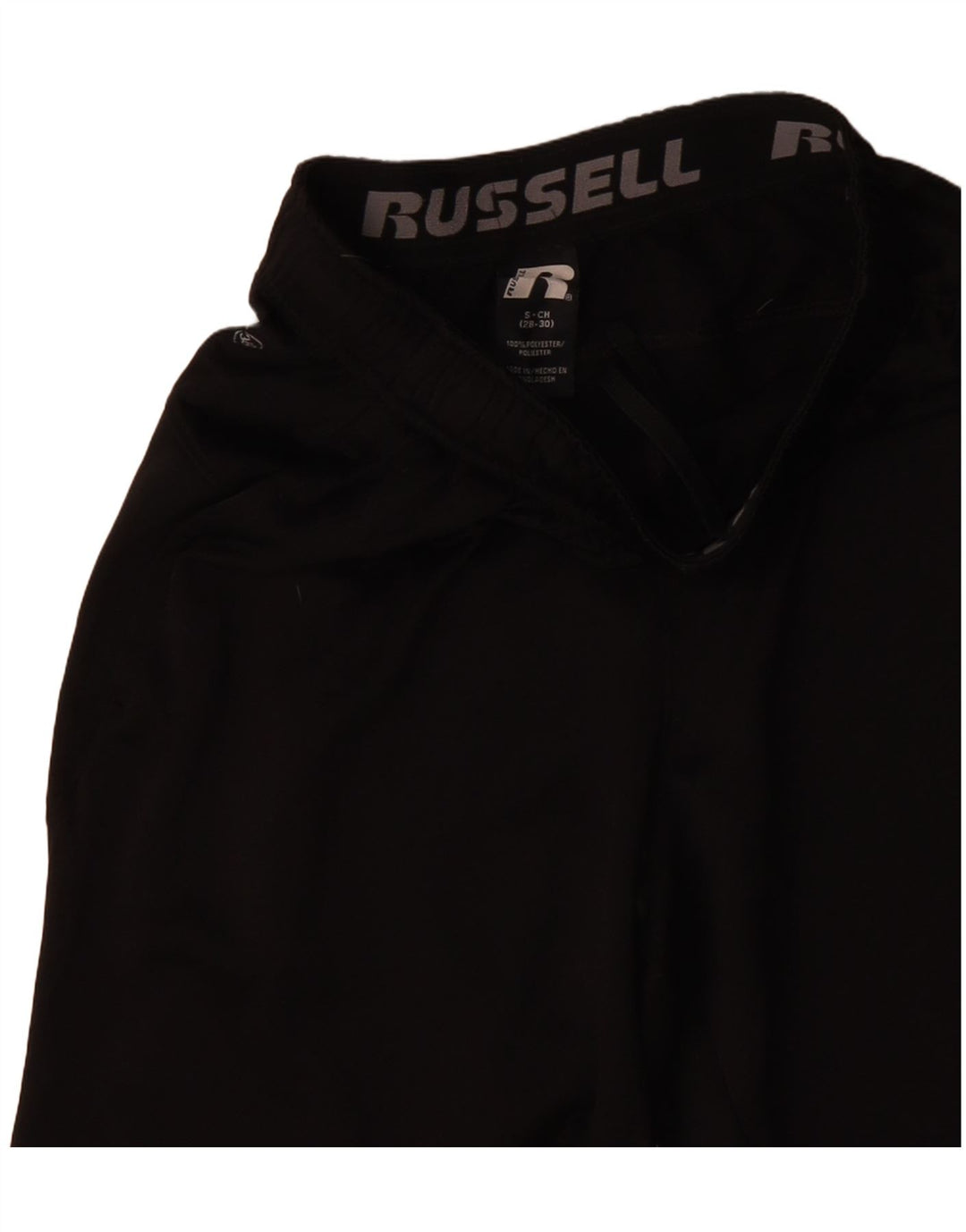 RUSSELL ATHLETIC Mens Sport Shorts Small  Black Polyester