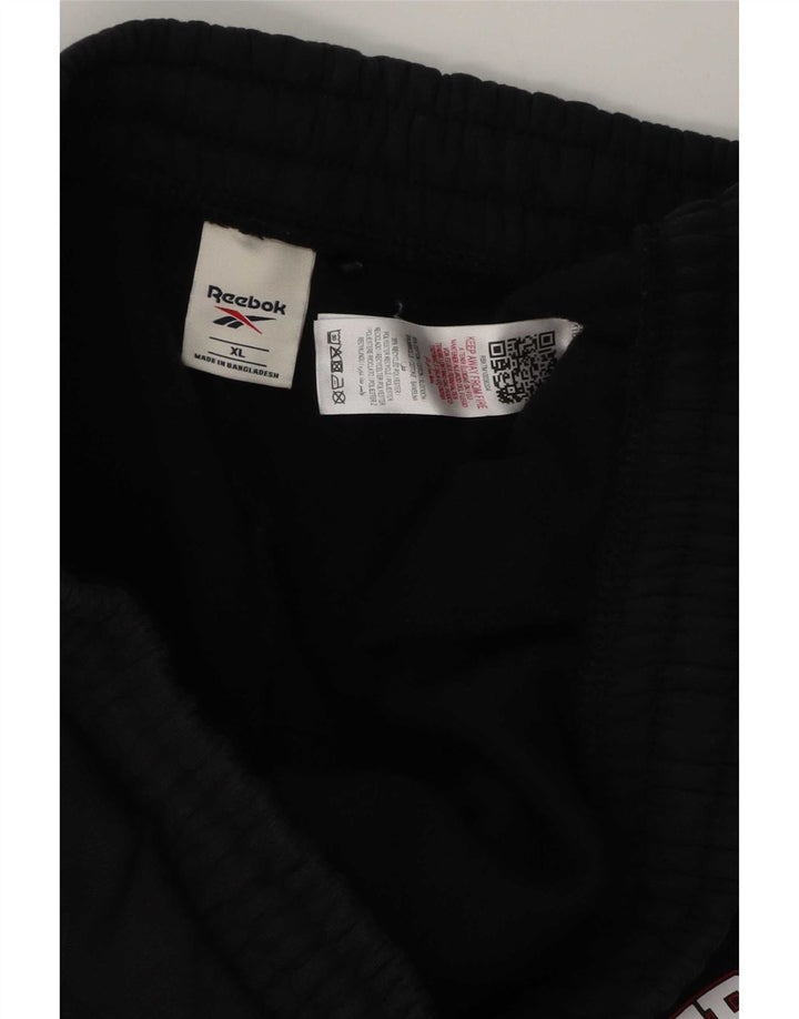 Reebok Mens Tracksuit Trousers Joggers XL Black Cotton