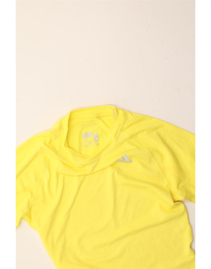 ADIDAS Mens Climalite T-Shirt Top XS Yellow Polyester Vintage Adidas and Second-Hand Adidas from Messina Hembry 
