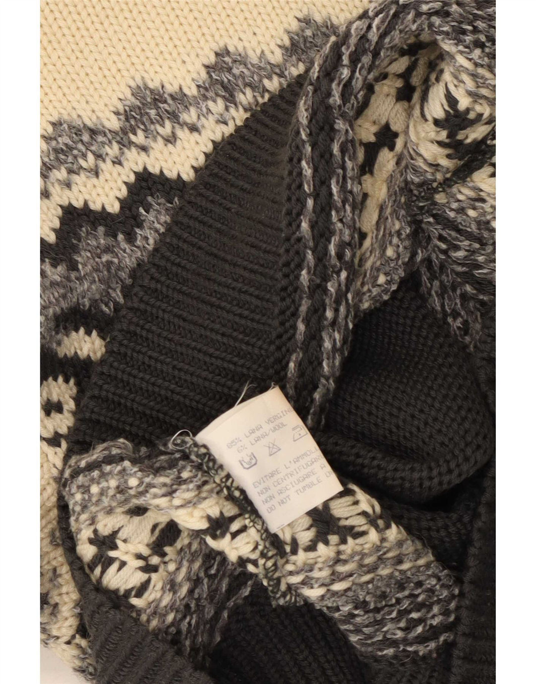 Silvy Mens Crew Neck Jumper Sweater IT 48 Medium Multicoloured Fair Isle