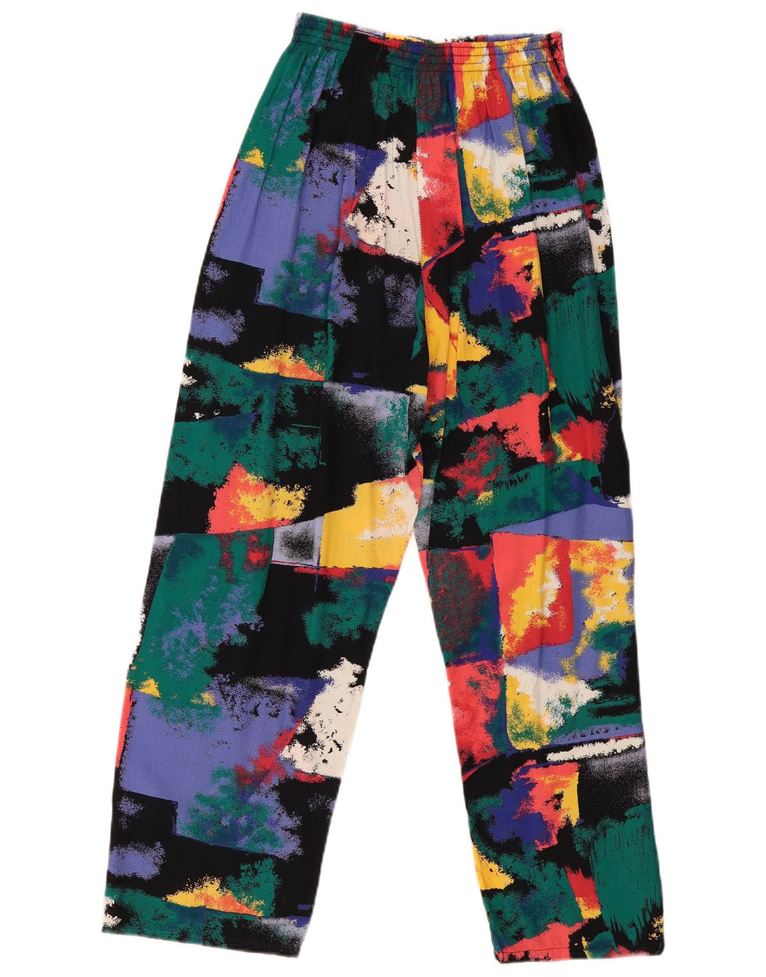 Vintage Womens Loose Fit Casual Trousers W30 L27 Multicoloured Patchwork