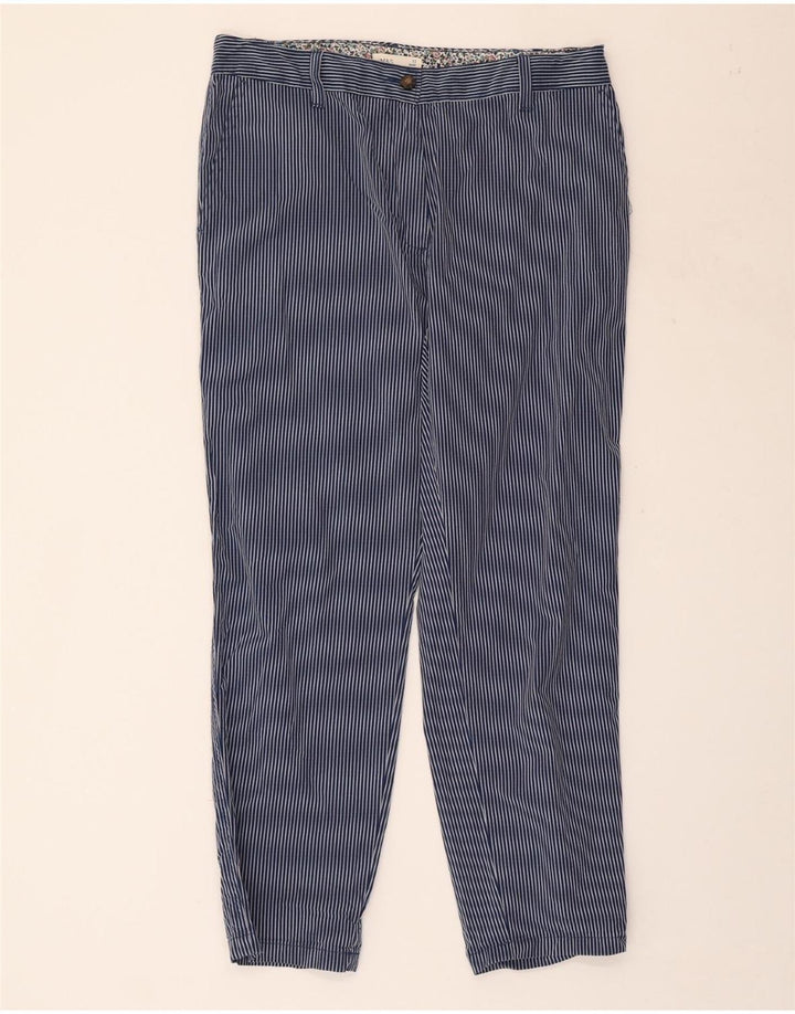 MARKS & SPENCER Womens Chino Trousers UK 12 Medium W34 L27 Navy Blue