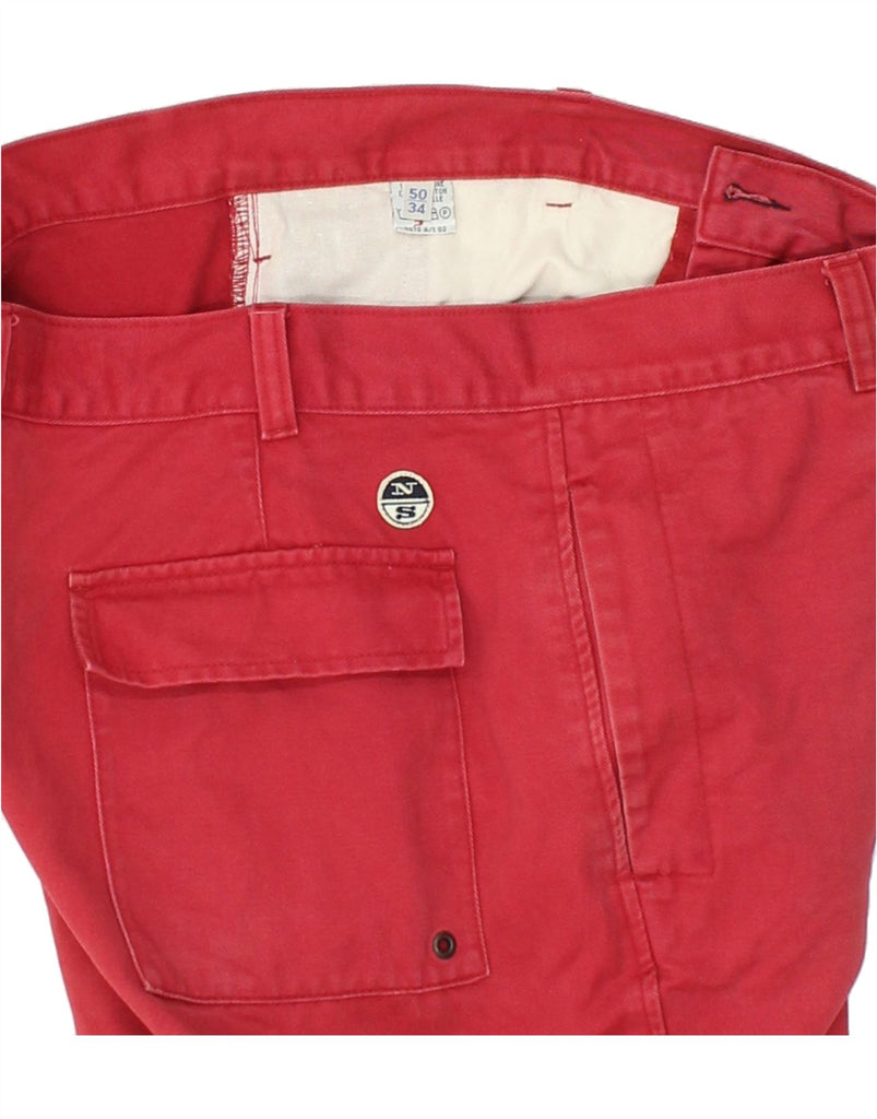 NORTH SAILS Mens Straight Jeans W34 L28 Red Cotton Vintage North Sails and Second-Hand North Sails from Messina Hembry 