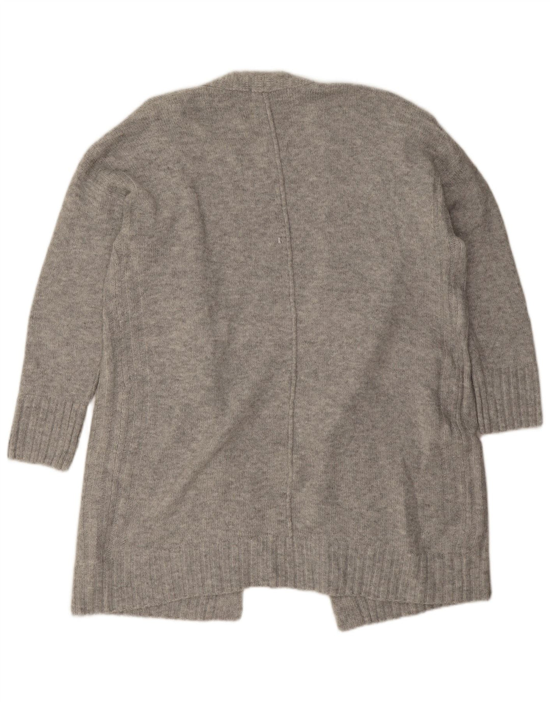 Marks & Spencer Womens Longline Cardigan Sweater UK 14 Medium Grey