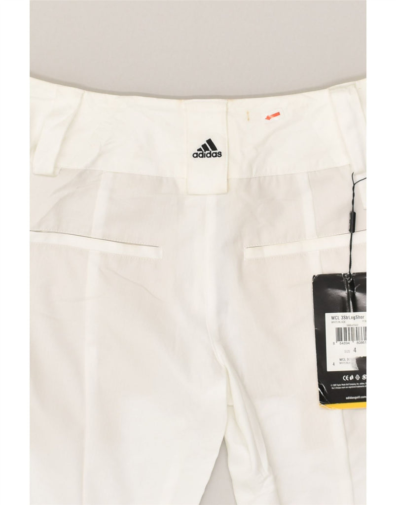 ADIDAS Womens Climalite Chino Shorts Size 4 Small W30  White Polyester | Vintage Adidas | Thrift | Second-Hand Adidas | Used Clothing | Messina Hembry 