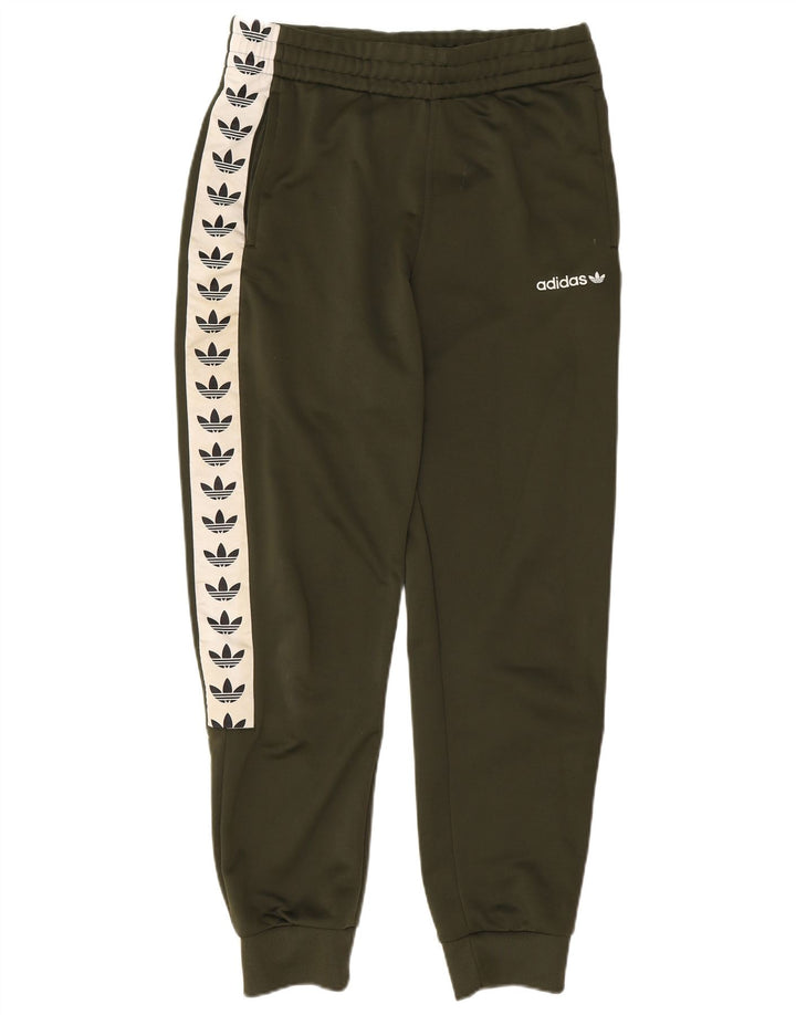 Adidas Mens Graphic Tracksuit Trousers Joggers Medium Khaki Colourblock
