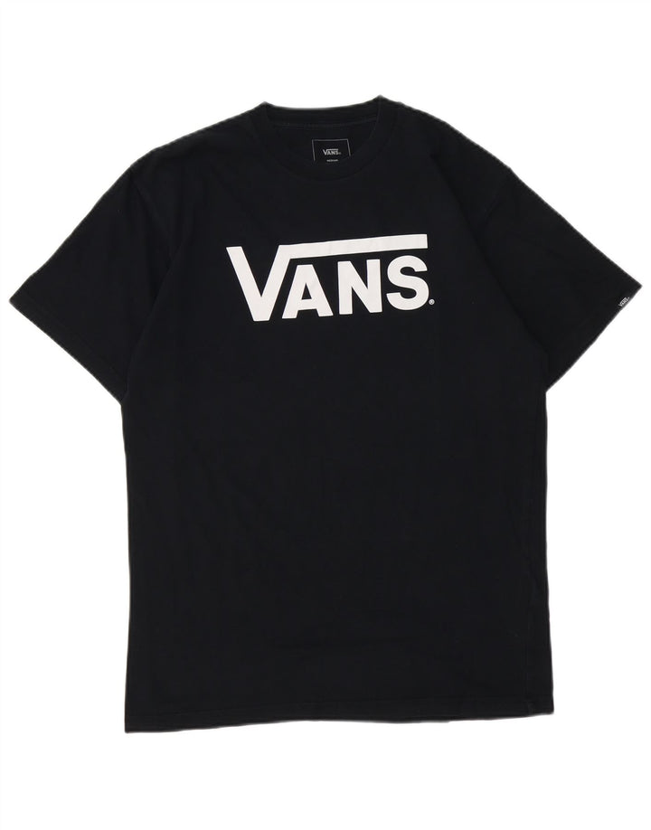Vans Mens Classic Fit Graphic T-Shirt Top Medium Black Cotton