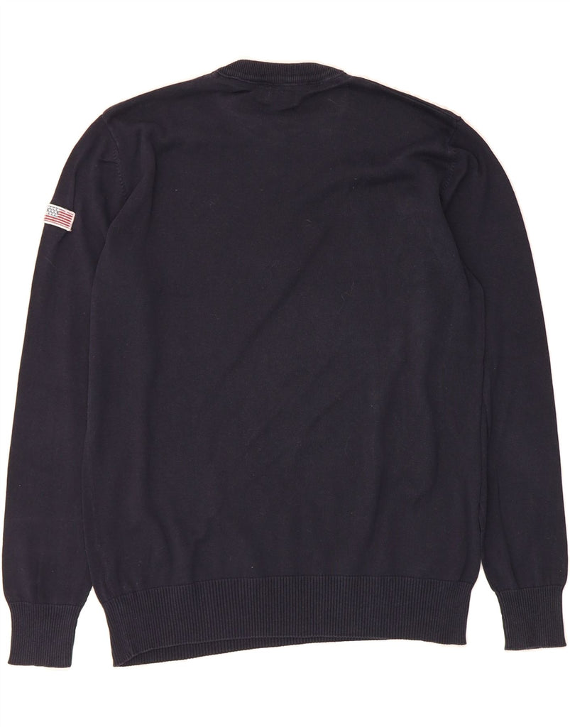 AVIREX Mens Graphic Crew Neck Jumper Sweater XL Navy Blue Cotton Vintage Avirex and Second-Hand Avirex from Messina Hembry 
