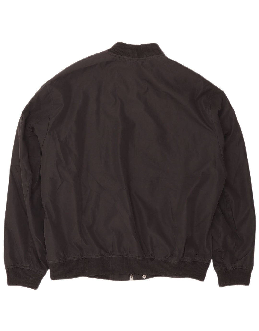 Zara Mens Bomber Jacket UK 40 Large Black Polyester