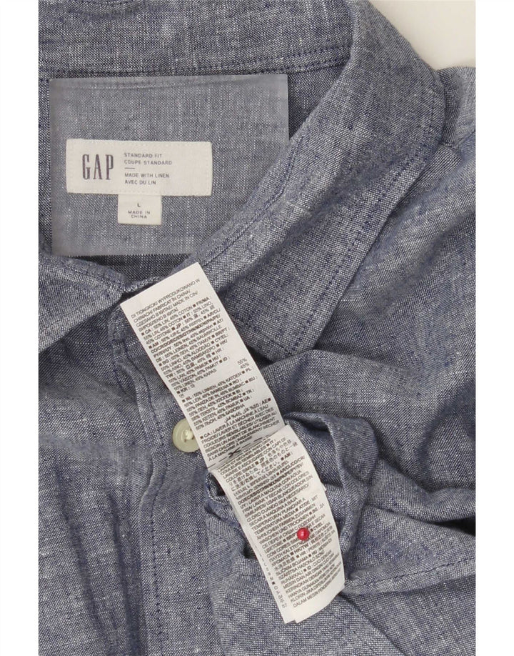 Gap Mens Standard Fit Shirt Large Navy Blue