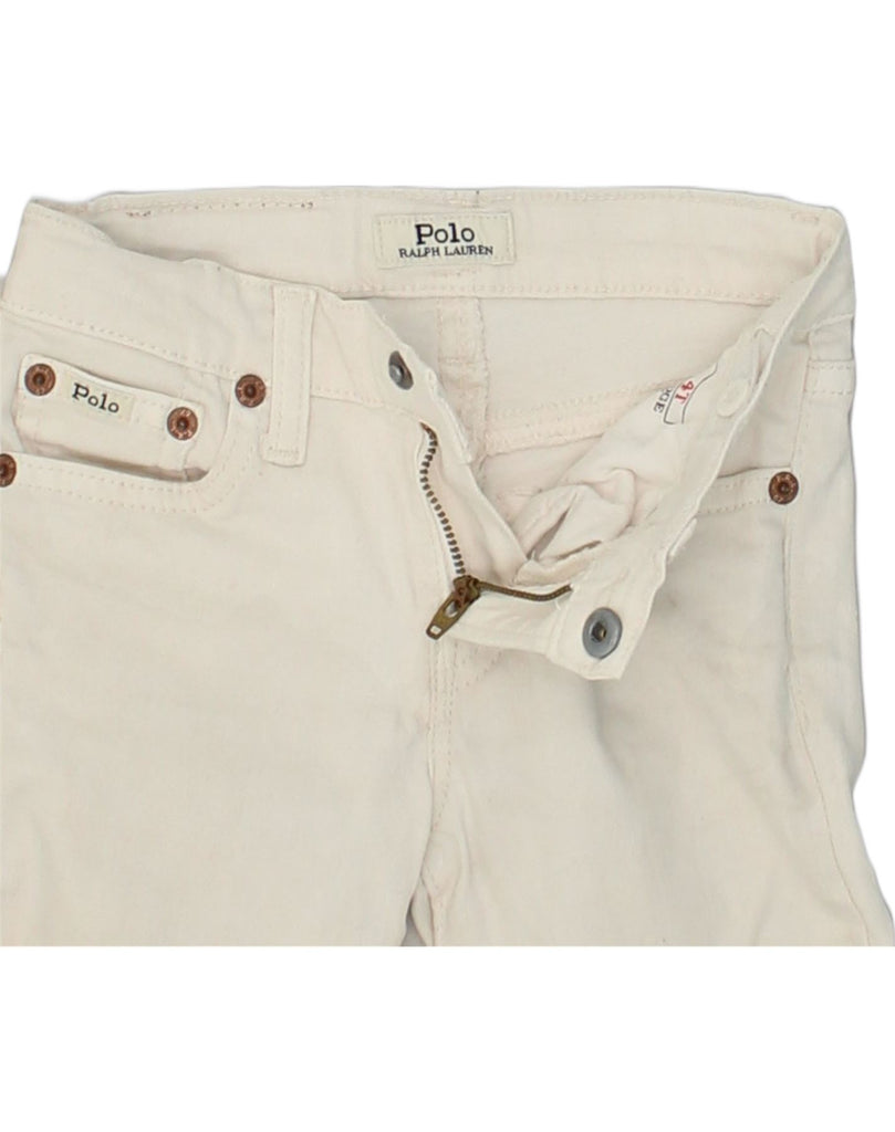 POLO RALPH LAUREN Boys Straight Casual Trousers 3-4 Years W22 L17 White | Vintage Polo Ralph Lauren | Thrift | Second-Hand Polo Ralph Lauren | Used Clothing | Messina Hembry 