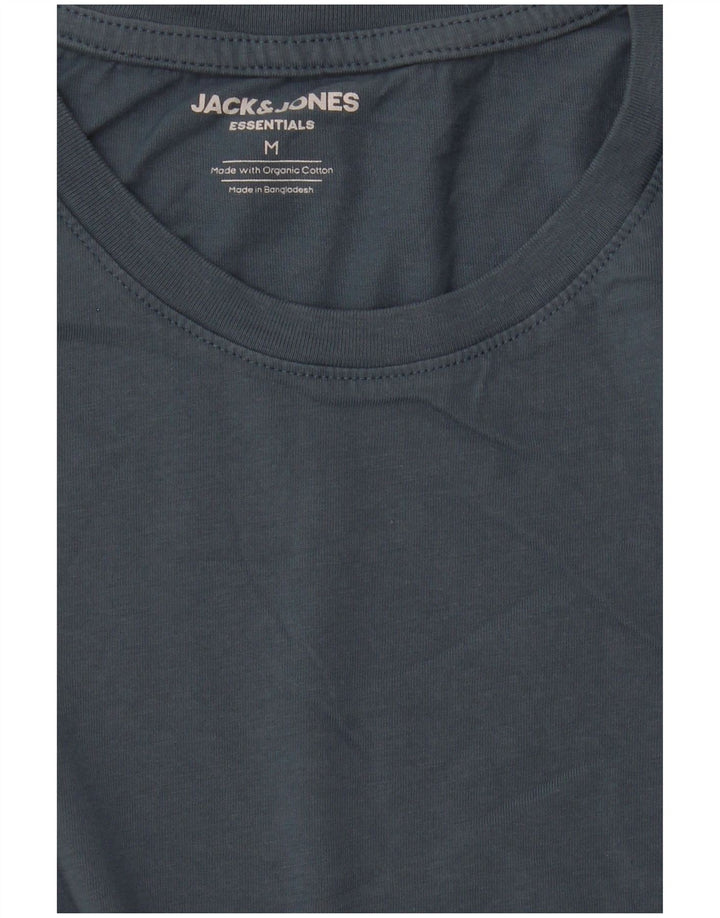 Jack & Jones Mens T-Shirt Top Medium Blue Cotton