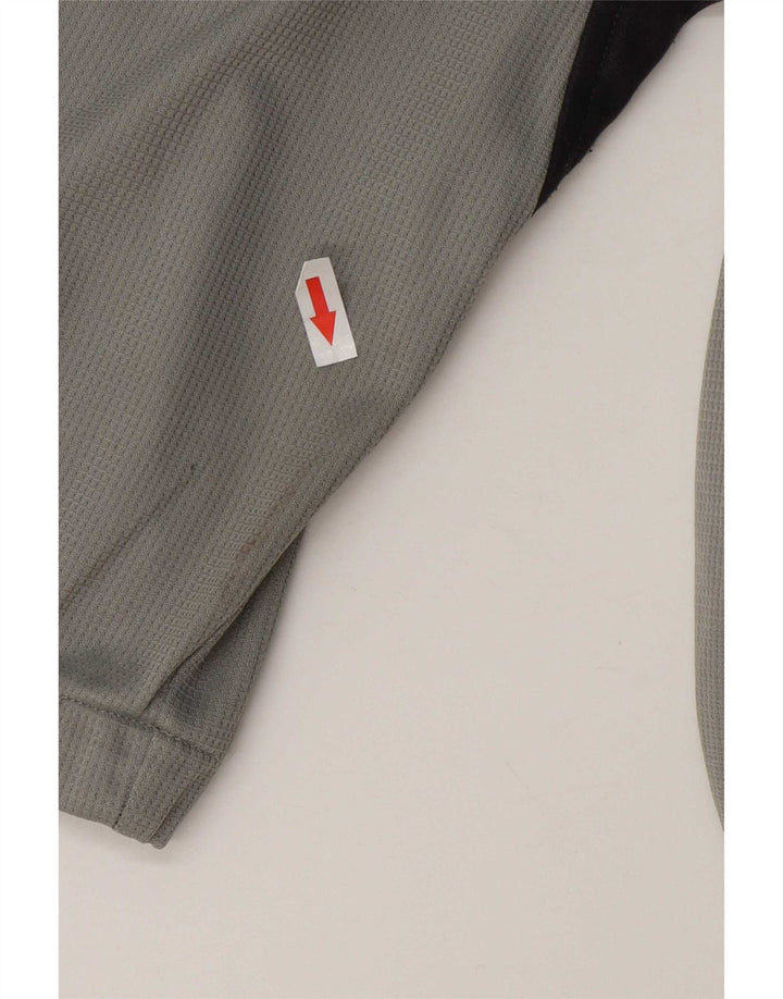 Asics Mens Tracksuit Top Jacket Large Grey Colourblock