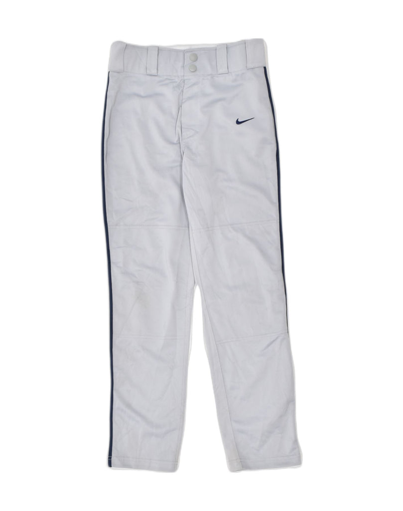 NIKE Boys Suit Trousers 8-9 Years Medium W26 L25 Grey Polyester | Vintage Nike | Thrift | Second-Hand Nike | Used Clothing | Messina Hembry 