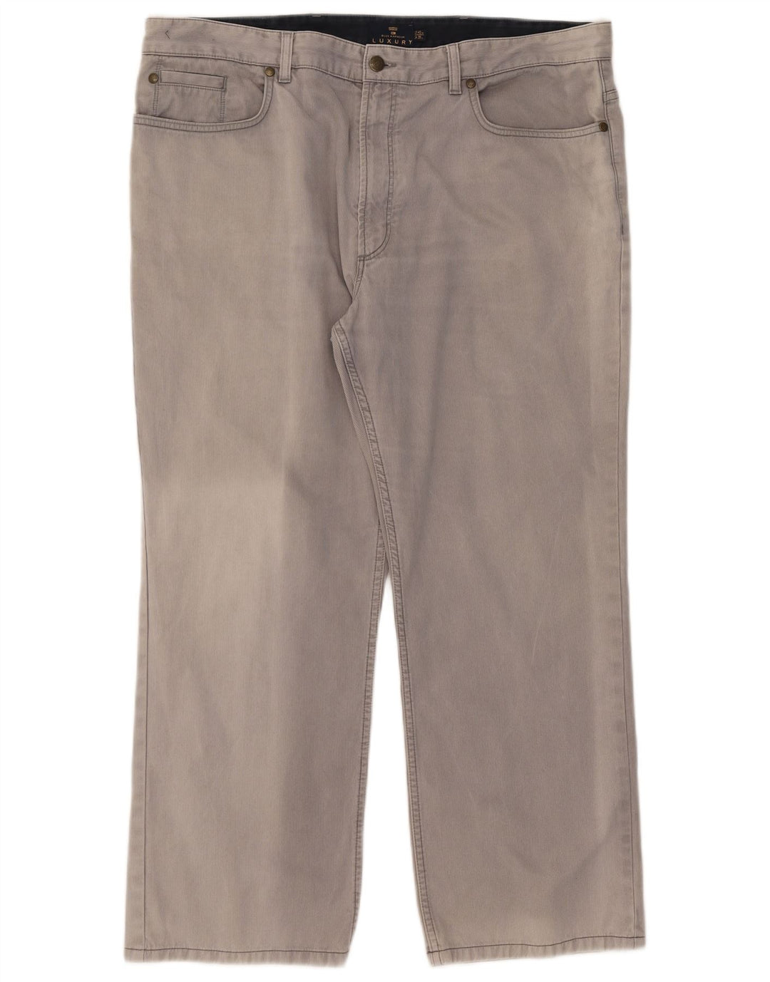 Marks & Spencer Mens Blue Harbour Straight Casual Trousers W42 L29 Grey