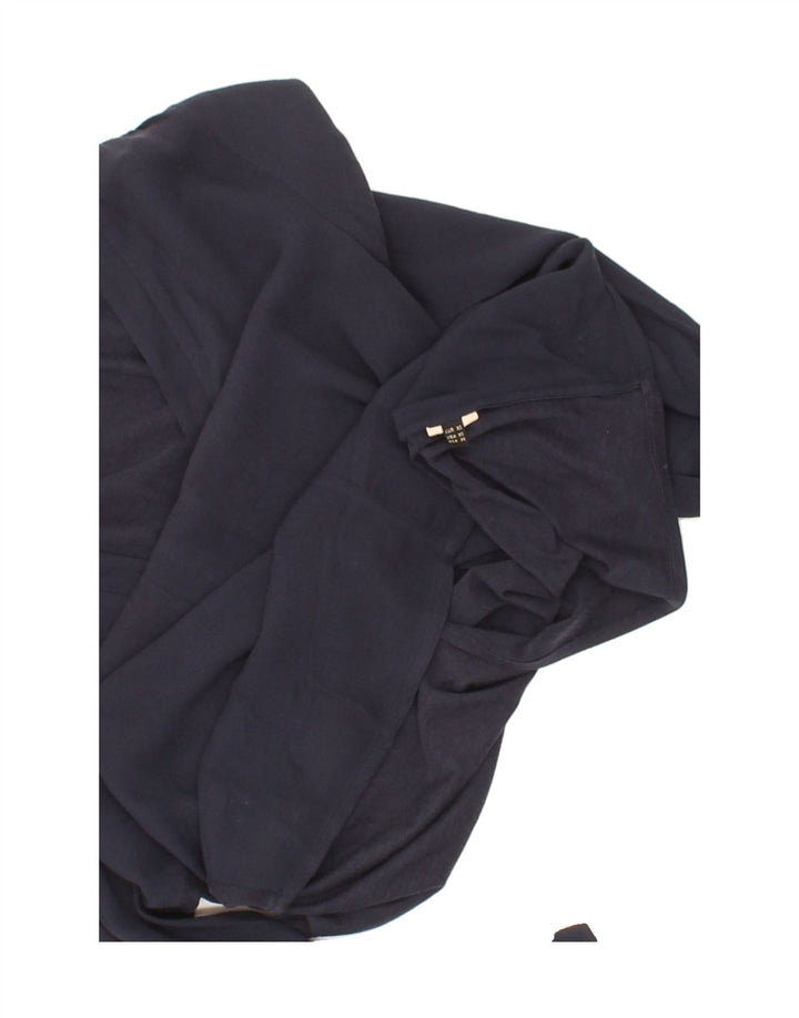 MASSIMO DUTTI Womens 3/4 Sleeve Blouse Top UK 6 XS Navy Blue Vintage Massimo Dutti and Second-Hand Massimo Dutti from Messina Hembry 