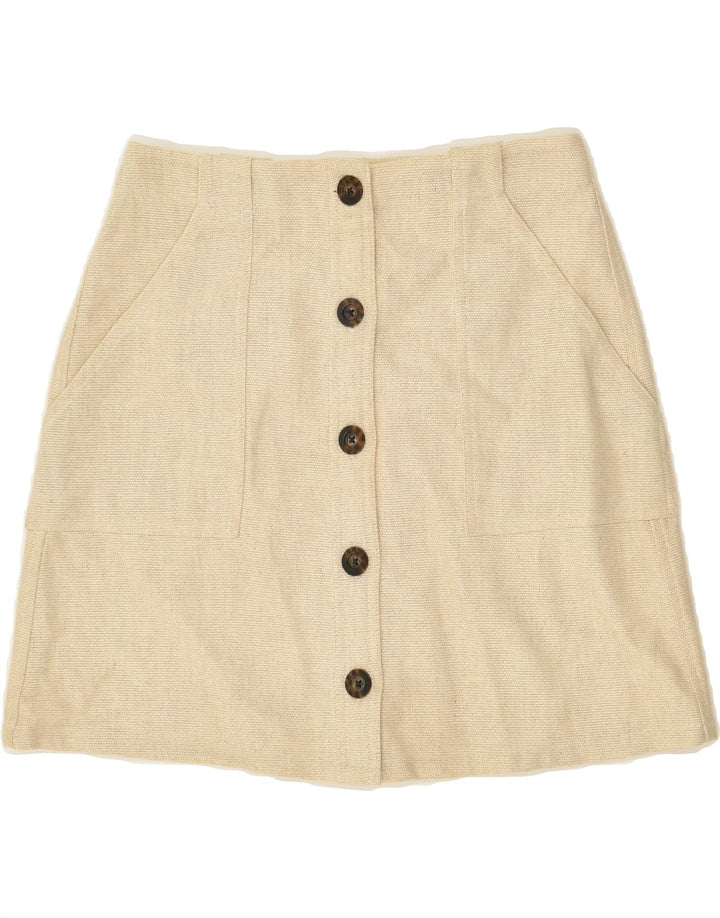 BANANA REPUBLIC Womens A-Line Skirt US 0 XS W26 Beige | Vintage Banana Republic | Thrift | Second-Hand Banana Republic | Used Clothing | Messina Hembry 