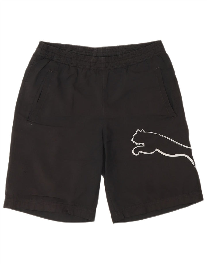PUMA Boys Graphic Sport Shorts 9-10 Years  Black Polyester