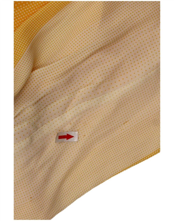 BARTH Womens Shirt Blouse IT 48 XL Yellow Spotted Silk