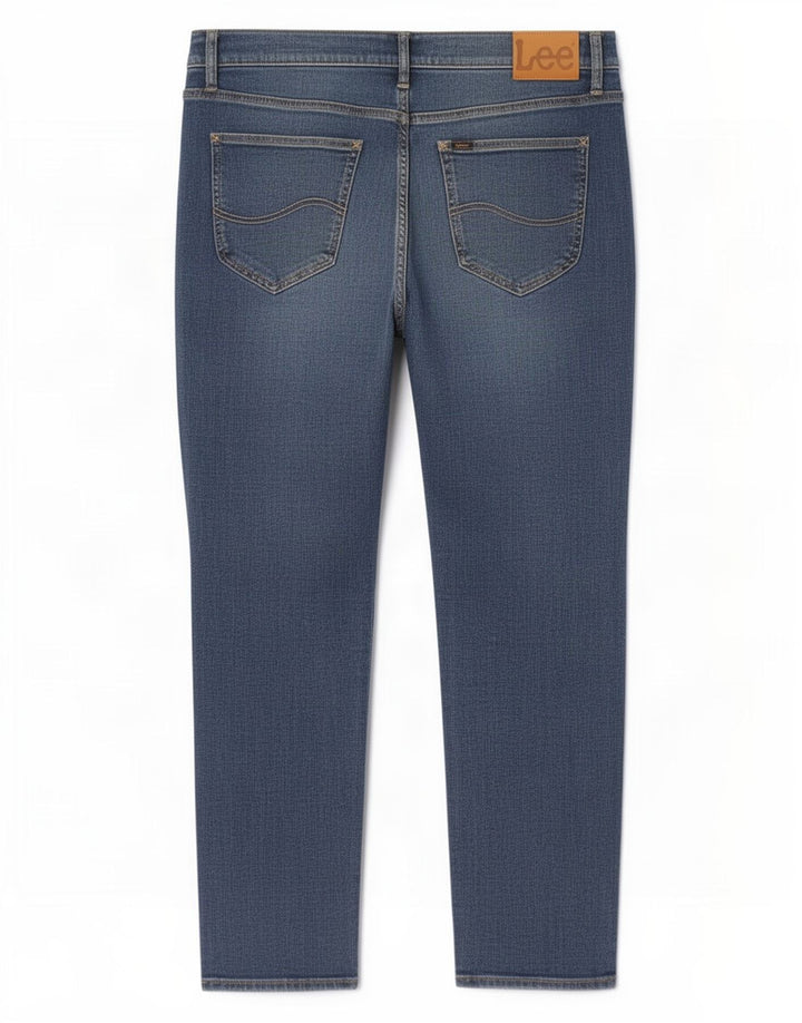 Lee Mens West Straight Jeans W32 L30 Blue Cotton