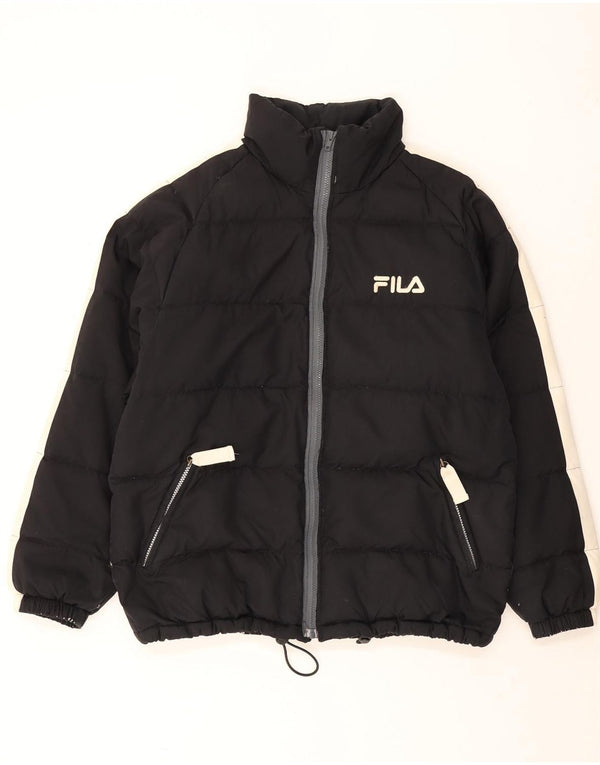 Fila Mens Padded Jacket IT 50 Large Black Colourblock Polyester