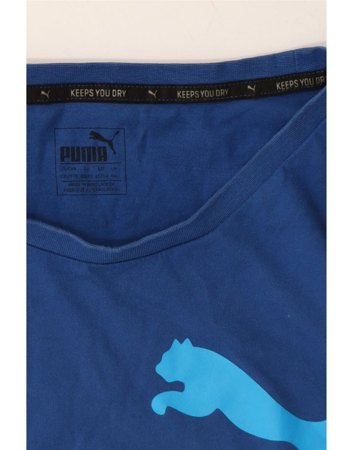 PUMA Mens Graphic T-Shirt Top 2XL Blue Cotton Vintage Puma and Second-Hand Puma from Messina Hembry 