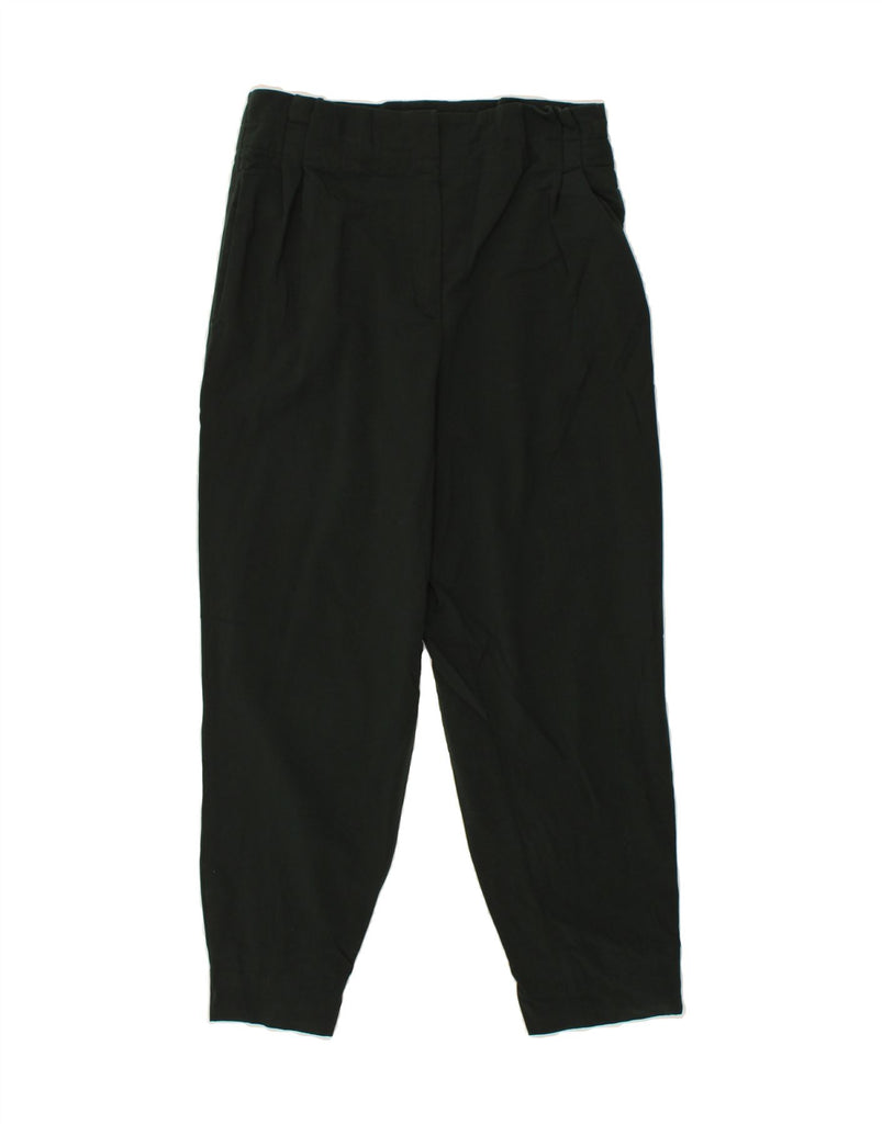 MASSIMO DUTTI Womens High Waist Cropped Trousers EU 34 2XS W25 L24 Green Vintage Massimo Dutti and Second-Hand Massimo Dutti from Messina Hembry 
